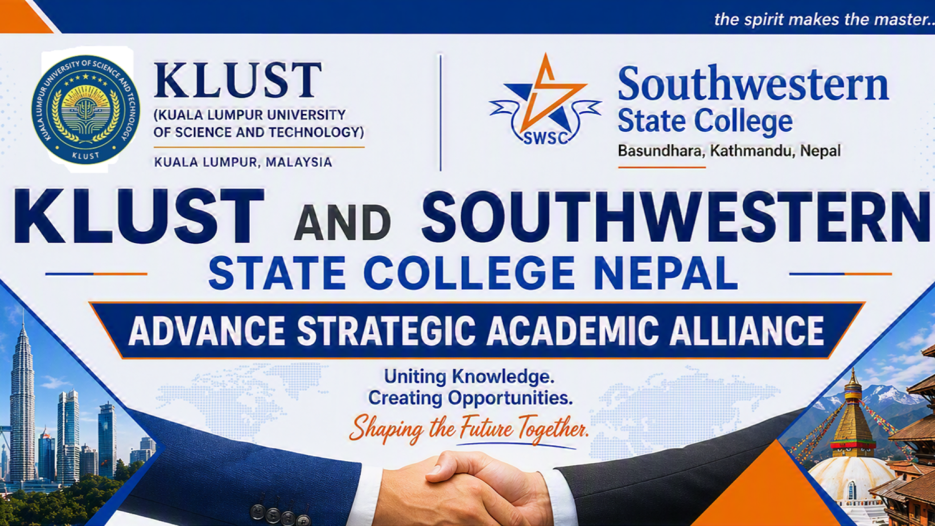 KLUST AND SOUTHWESTERN STATE COLLEGE NEPAL ADVANCE STRATEGIC ACADEMIC ALLIANCE